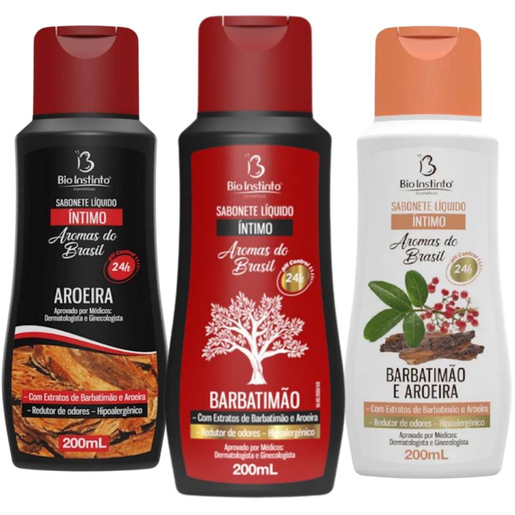 Kit 3 Sabonete Íntimo Barbatimão + Barbatimão e Aroeira + Aroeira 200 ...