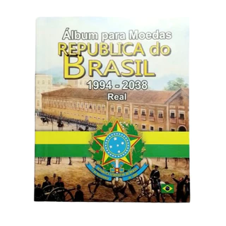 Álbum para Moedas do Brasil Plano Real até 2038