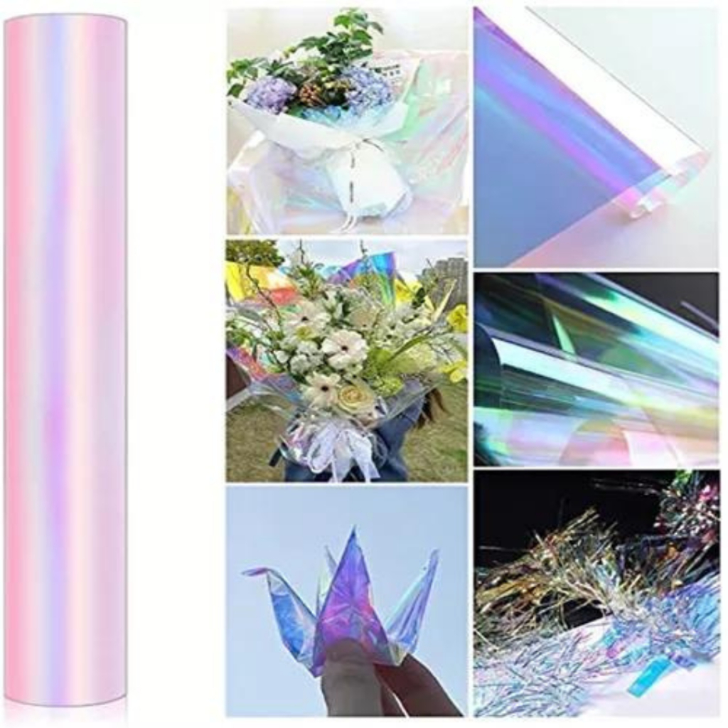 Kit 10 Unidades Papel Celofane Nacarado Furta-cor para Embalagens e ...