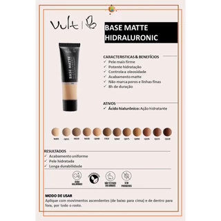 Vult Hidraluronic Matte - Base Líquida 26ml