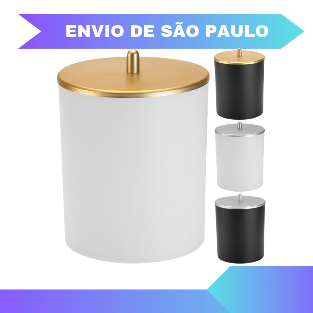 Lixeira de Cozinha Escritório Banheiro 5L Tampa Tipo Inox
