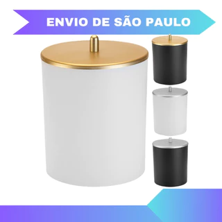 Lixeira de Cozinha Escritório Banheiro 5L Tampa Tipo Inox