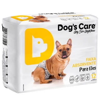 Fralda Higiênica Descartavel Dog's Care para Macho 12, 24, 36, 48 e 60 Unidades - Tam. GG