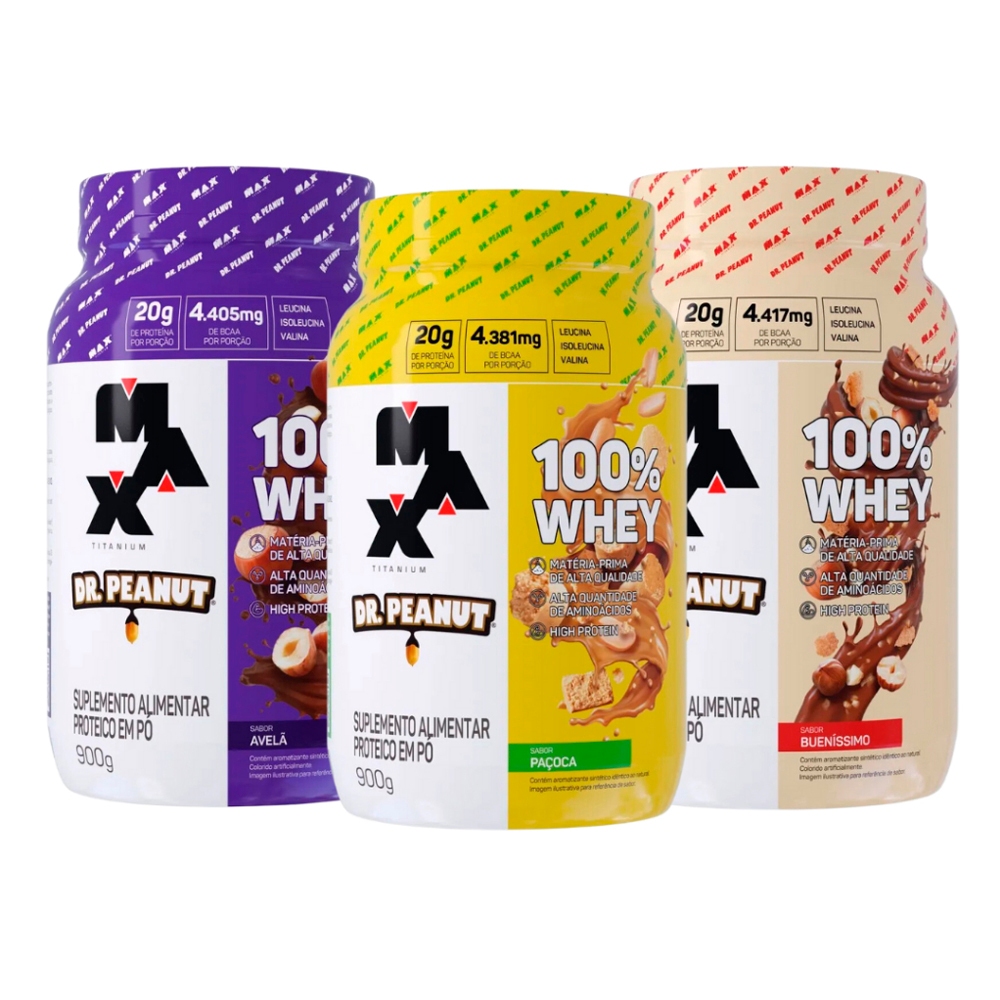 100% Whey Protein Dr Peanut 900g - Max Titanium