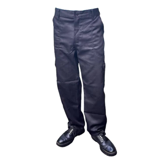 Calça Brim Bolso Lateral Cargo Segurança Meio Elástico