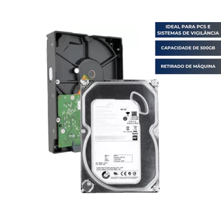 HD 500GB 3.5" para PC e DVR SATA com Nota Fiscal e Garantia - Retirado de Máquina