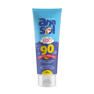 Anasol Protetor Solar Infantil Kids Dupla Proteção UVA+UVB Fps 90 Para Crianças 100g em Oferta na Shopee