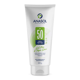 Protetor Solar Corporal Anasol Fps 50 Oil Free, Toque Seco com Aloe Vera e Vitamina E 200g