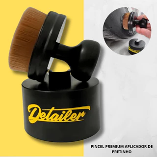 Pincel Aplicador Pneu Pretinho Premium Soft Macio com suporte Detailer