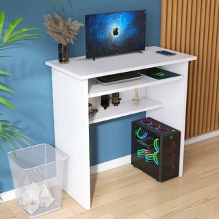 Mesa Computador Prateleira Suporte Teclado
