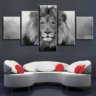 quadro leão de juda Preto e branco Lions Pictures Modular Canvas Posters