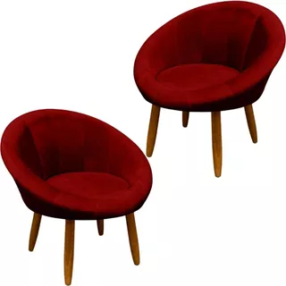 Kit 2 Poltronas Roma para Sala de Espera Decorativa Cadeira Estofada Resistente Escritório Recepção