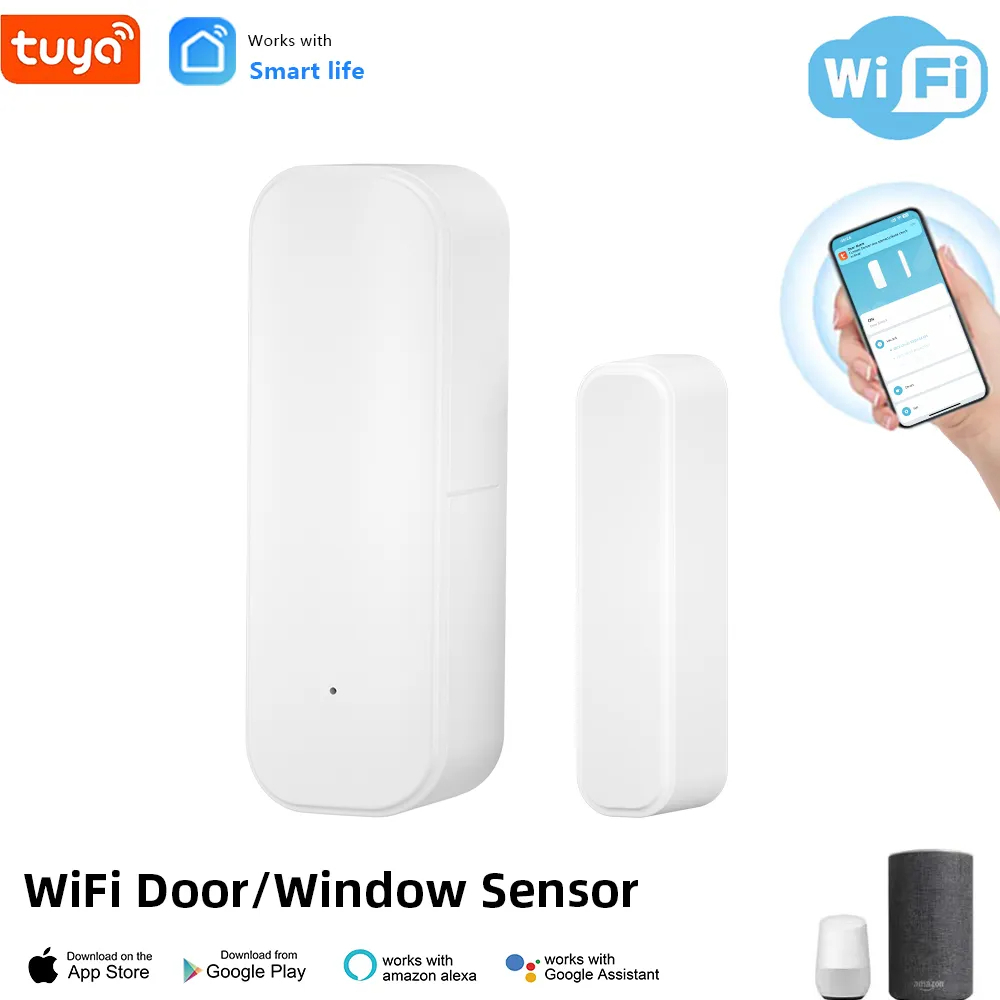 MCBJQ Alarme Magnético De Porta De Wifi Sensor Inteligente De Porta E Janela De Casa, Monitoramento Inteligente De Segurança, Detector Anti-Roubo