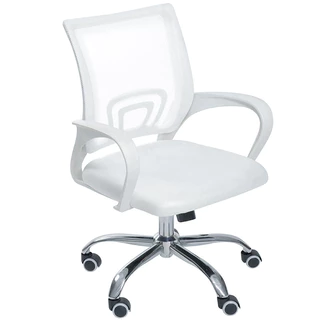 Cadeira de Escritório Tela Mesh Diretor Assento Estofado Home Office com Base Giratória 9050
