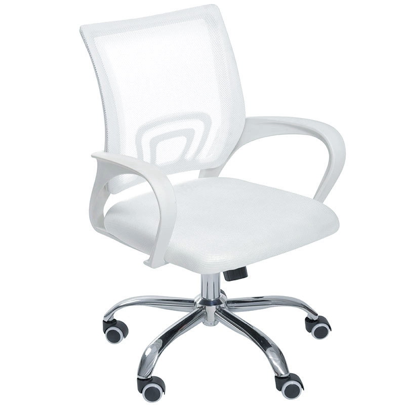 Cadeira de Escritório Tela Mesh Diretor Assento Estofado Home Office com Base Giratória 9050