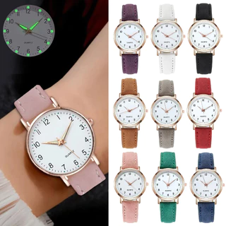 Relógio Pulso Feminino Geneva Pulseira Couro Rose Quartzo Moda Estilo Casual Social Relogio casual Preto relógio digital