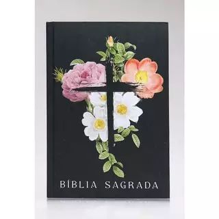 Bíblia de Estudo KJA | King James Atualizada | Letra Hipergigante | Capa Dura | Flores Cruz