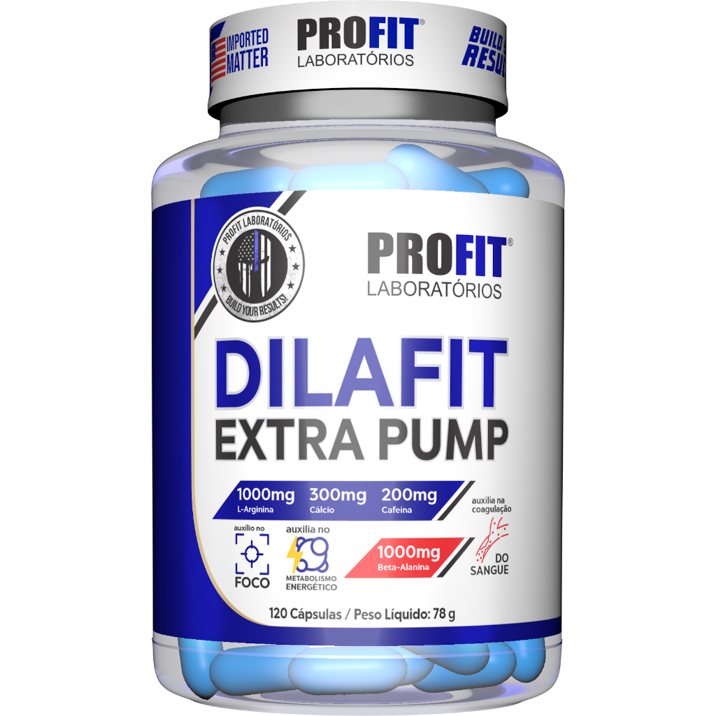 Vasodilatador Pré Treino Dilafit Extra Pump 120 Caps - Profit Labs