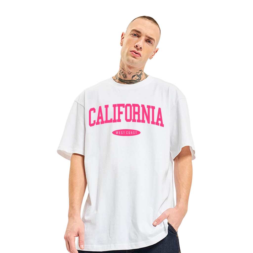 Camiseta Oversized California West Coast Algodão Larga Camisa