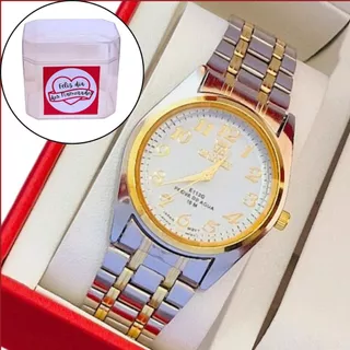 Relógio Masculino / Feminino de pulso Minimalista Aço Analógico à prova D'água Dourado Prata - Ideal Para presente dia dos namorados