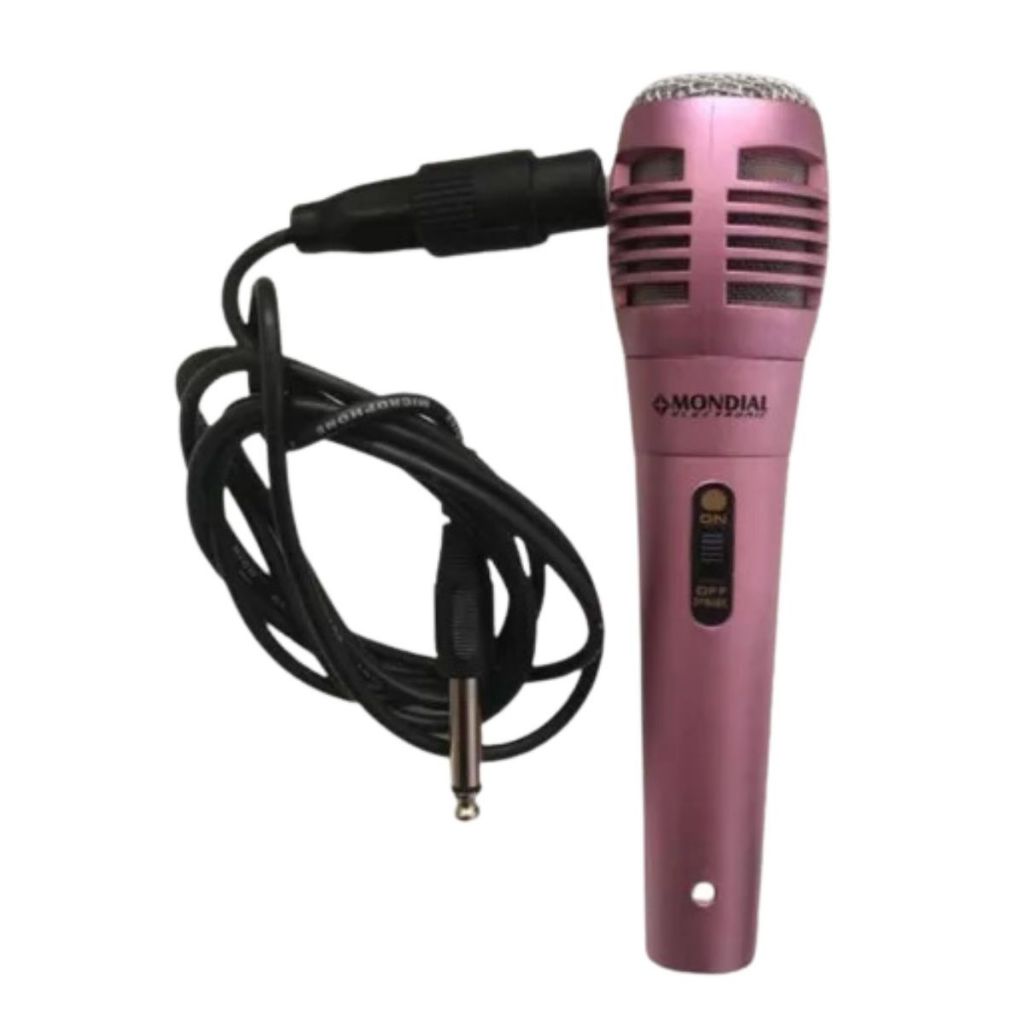 Microfone Rosa Do Dvd Mondial D-16 Original Completo | Shopee Brasil