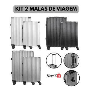 Kit 2 Malas de Viagem Luxo 10KG + 23KG Cadeado Numérico Anti-Furto Rodinha 360º Qualidade Premium