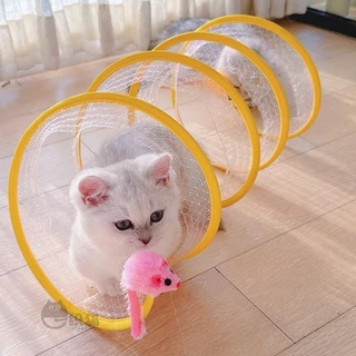 Brinquedo Túnel Mola Interativo Para Gato Dobrável Flexível
