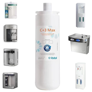 Filtro Refil Natural MAX C+3 IBBL Para Purificador de Água IBBL Branco