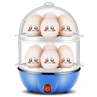 Cozedor de Ovos Maquina Eletrica 14 Ovos No Vapor Egg Cooker Duas Camadas 110v