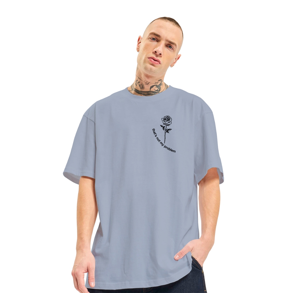 Camiseta Oversized Larga Rosa My Problem Estilo Top Moda