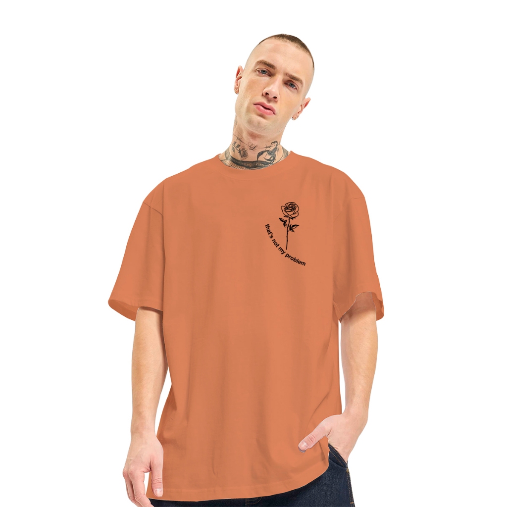 Camiseta Oversized Larga Rosa My Problem Estilo Top Moda