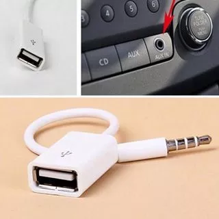 Cabo Adaptador Entrada P2 Para Usb Fêmea Som De Carro