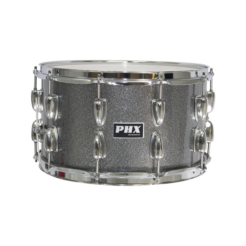 CAIXA BATERIA PHX MUSIC 14X8 MADEIRA CROMADO PELE CRISTAL | Shopee