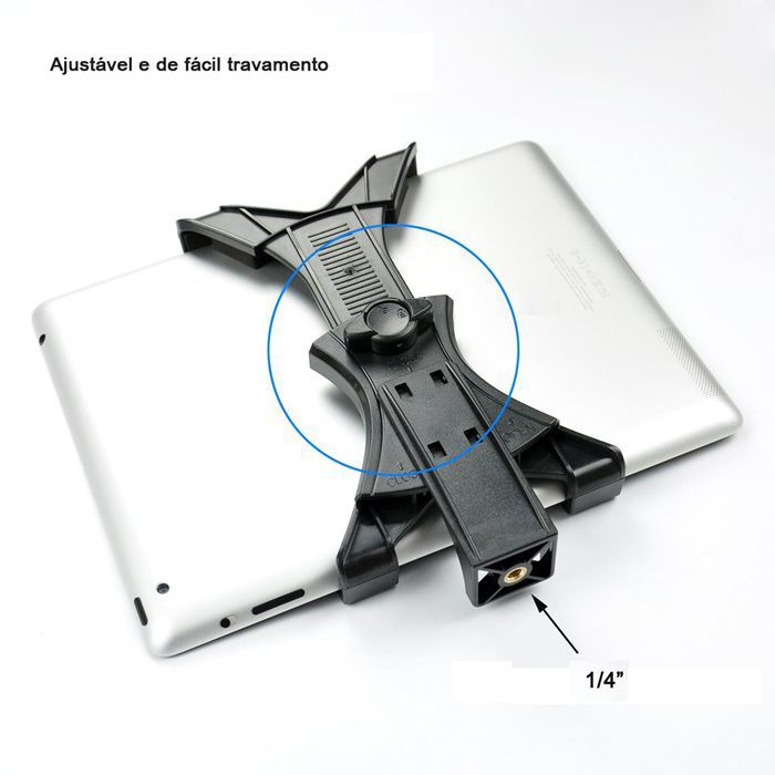 Adaptador Tablet Celular Montagem Em Tripé Monopé Ou Bastão