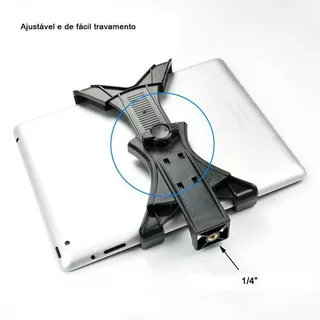 Adaptador Tablet Celular Montagem Em Tripé Monopé Ou Bastão