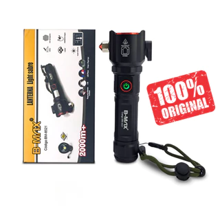 Lanterna Tática Militar Laser Led Hiper Potente 2000m De Alcance Com Quebra Vidro Original B-Max