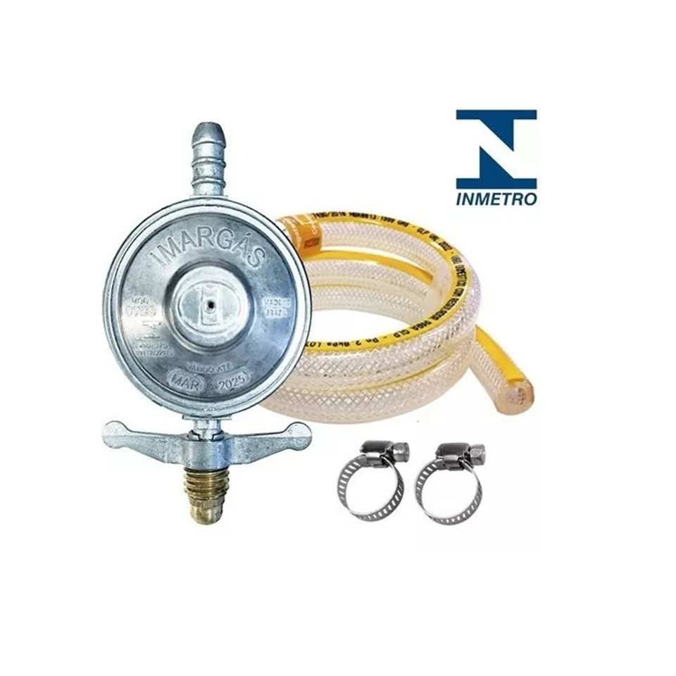 Kit Registro De Gás Cozinha Regulador Botijão Kit Com Mangueira De Imar ...