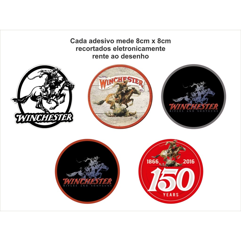 Adesivo Winchester Bianco E Nero – Decalcomania In Vinile Per Auto, Moto O Superfici Lisce