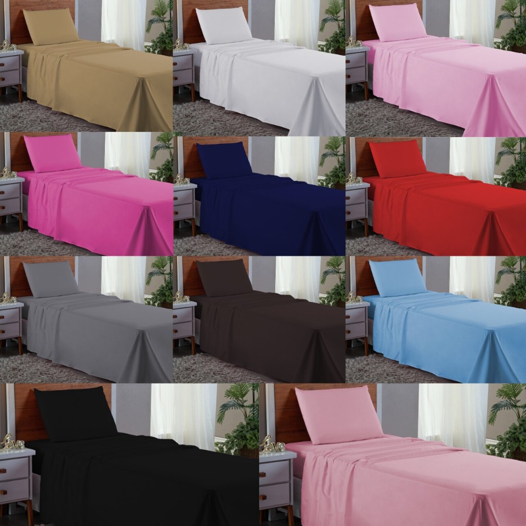 Roupa de Cama Solteiro 400 Fios 3 peças Hotel Pousada Macio Acetinado