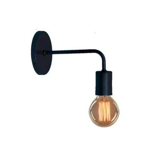 Arandela Parede Vintage Uno Joy Retro Preto Soquete E27