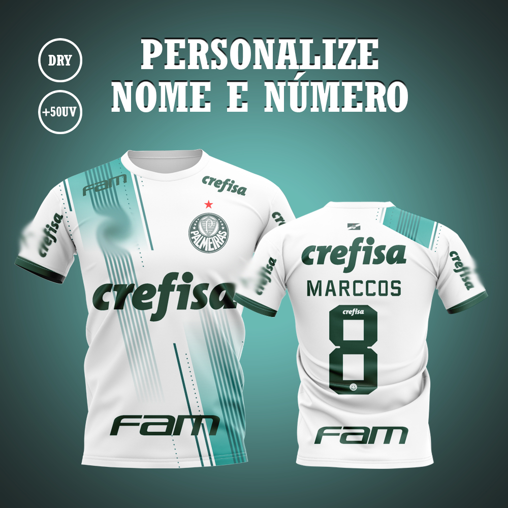 CAMISETA CAMISA BLUSA TIME PALMEIRAS VERDÃO NACIONAL PERSONALIZADA ...