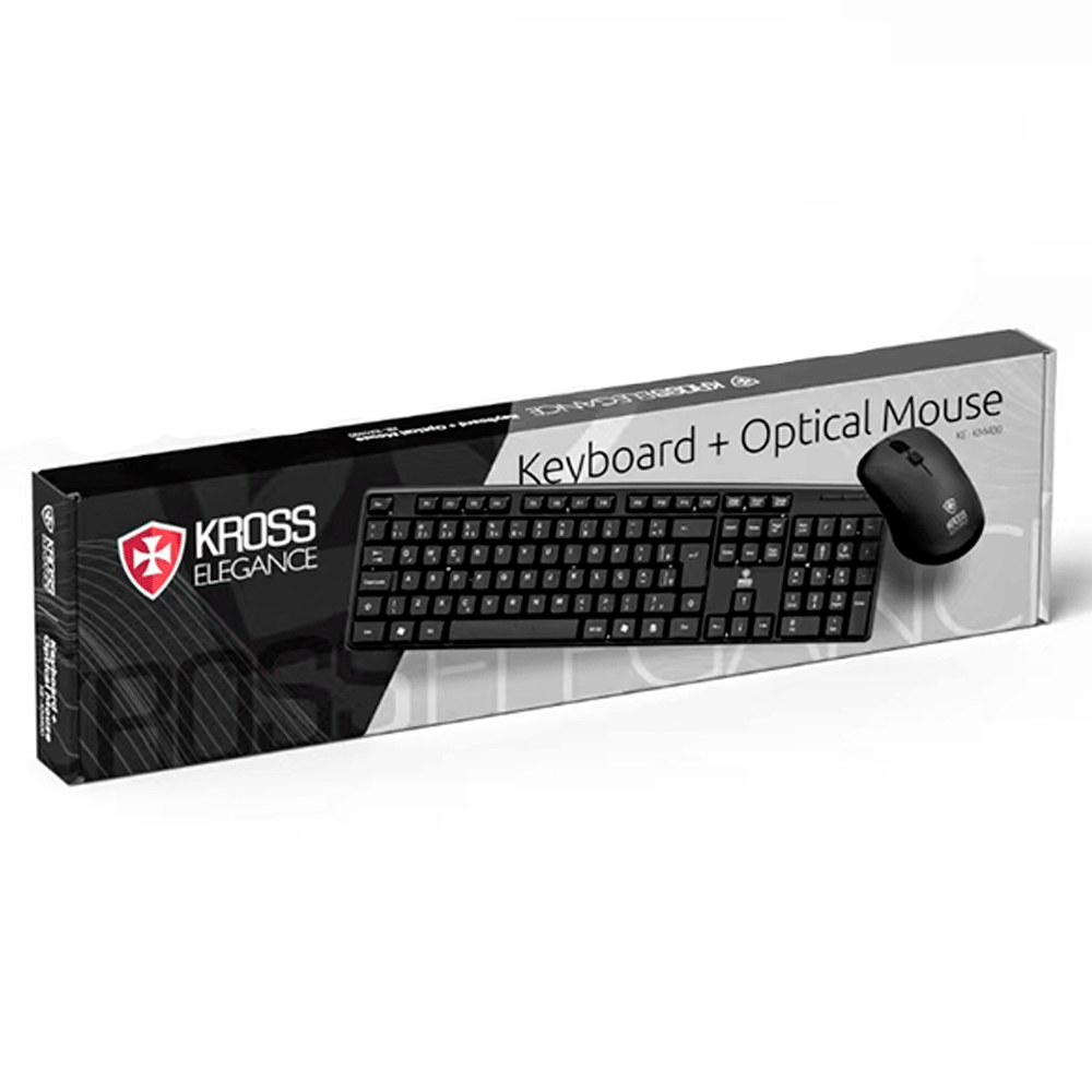 Kit Teclado E Mouse Com Fio USB Kross Elegance Keyboard E Optical Mouse