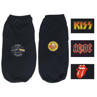 Roupa Pet Body Rock"in Roll Malha Algodão Pequeno e Médio Porte para Cães e Gatos