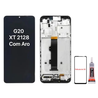 Tela Frontal Completo Touch Display Moto G20 Xt2128 Sem Aro E Com Aro A Pronta Entraga