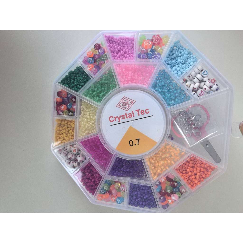 Kit Miçanga Infantil Para Pulseira Colar Maleta Miçangas C-03