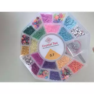 Kit Miçanga Infantil Para Pulseira Colar Maleta Miçangas C-03