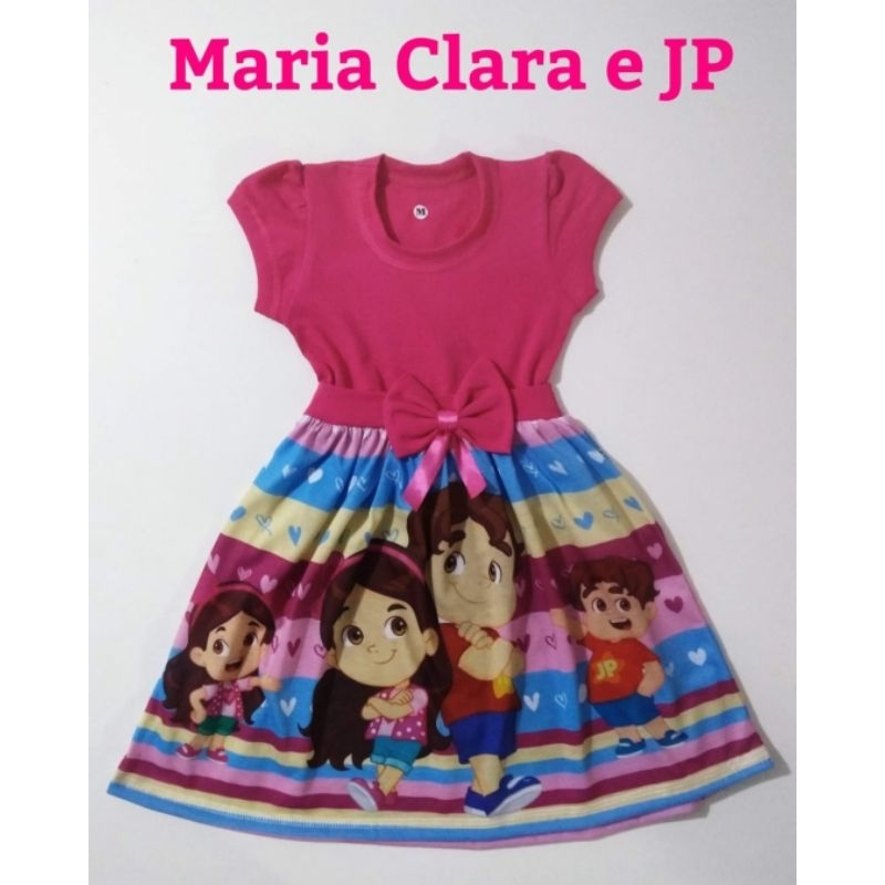 Vestido personagem infantil Maria Clara e JP | Shopee Brasil