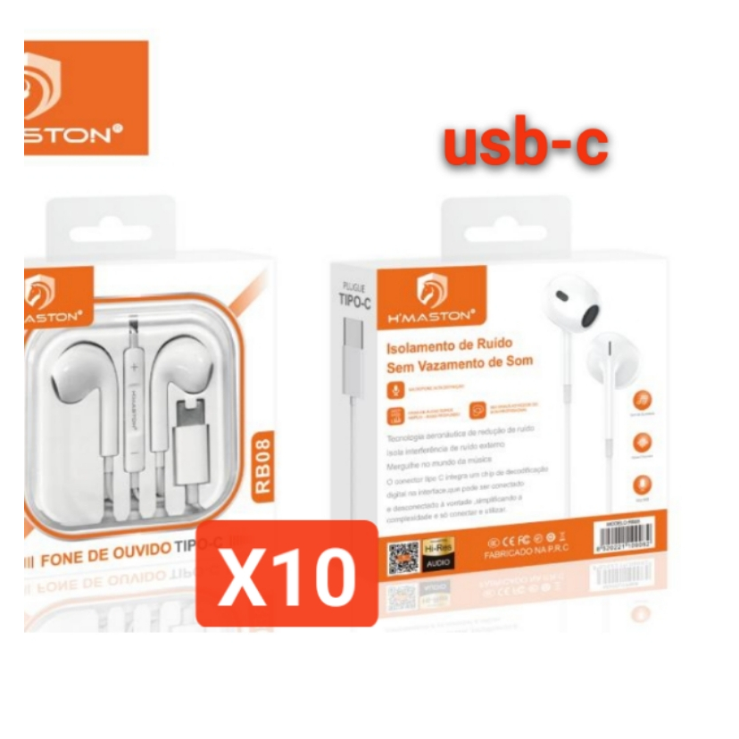 kit 10/6 Fone de ouvido tipo C hmaston RB08 | Shopee Brasil kit 10/6 Fone de ouvido tipo C hmaston RB08 | Shopee Brasil