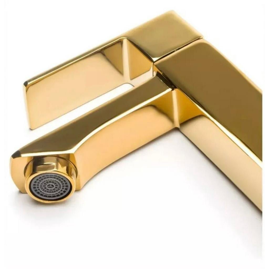 Torneira Para Banheiro Dourada Lavabo Luxo Metal | Shopee Brasil