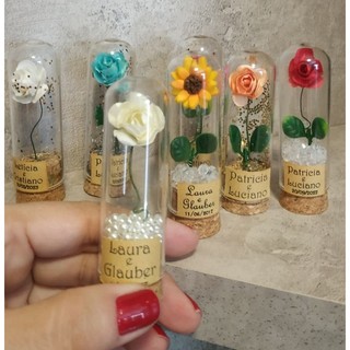 Flor na cúpula redoma cápsula rosa encantada 15 peças dia das mães dia da mulher em Oferta na Shopee